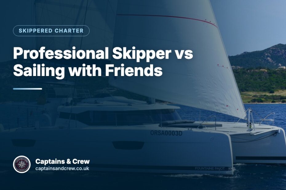 Professional Skipper vs Sailing with Friends – Captains & Crew skippered charter article cover